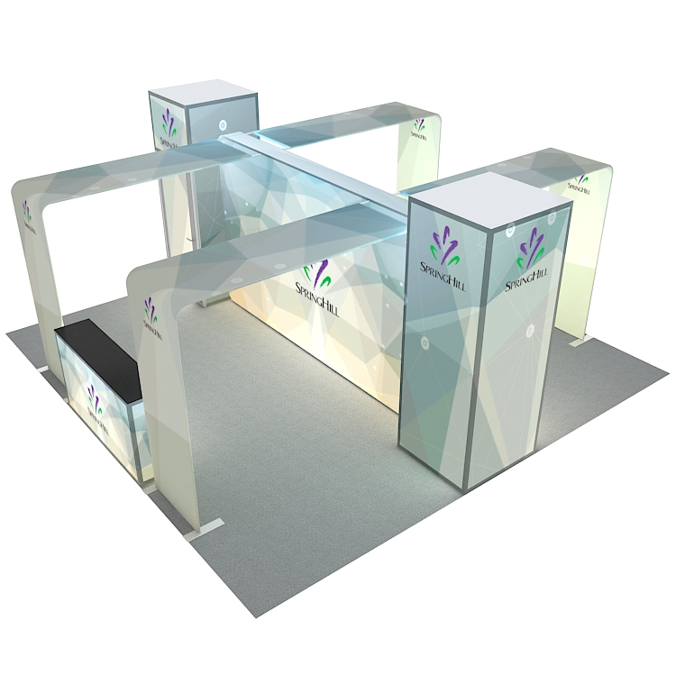 Frameless SEG backlit booth