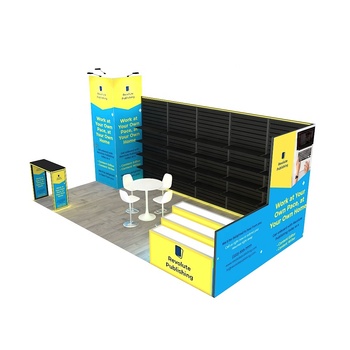 10x20 PVC Slat Wall Display Portable Expo Fair Aluminium Exhibition Booth Design