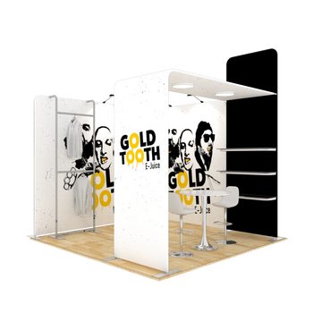 10x10ft Lightweight Aluminum Portable Display Booth Backdrop Trade Show Modular Exhibition Stands